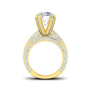 Pavé Split Band Diamond Wedding Ring Set in 10K/14K gold and platinum with certified lab-grown or natural diamonds