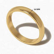 D Shape Plain Wedding Band for Women in 10K/14K gold and platinum with certified lab-grown or natural diamonds
