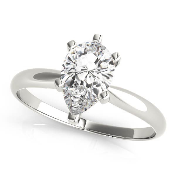 Pear Solitaire Engagement Ring | 10K & 14K Gold, Platinum