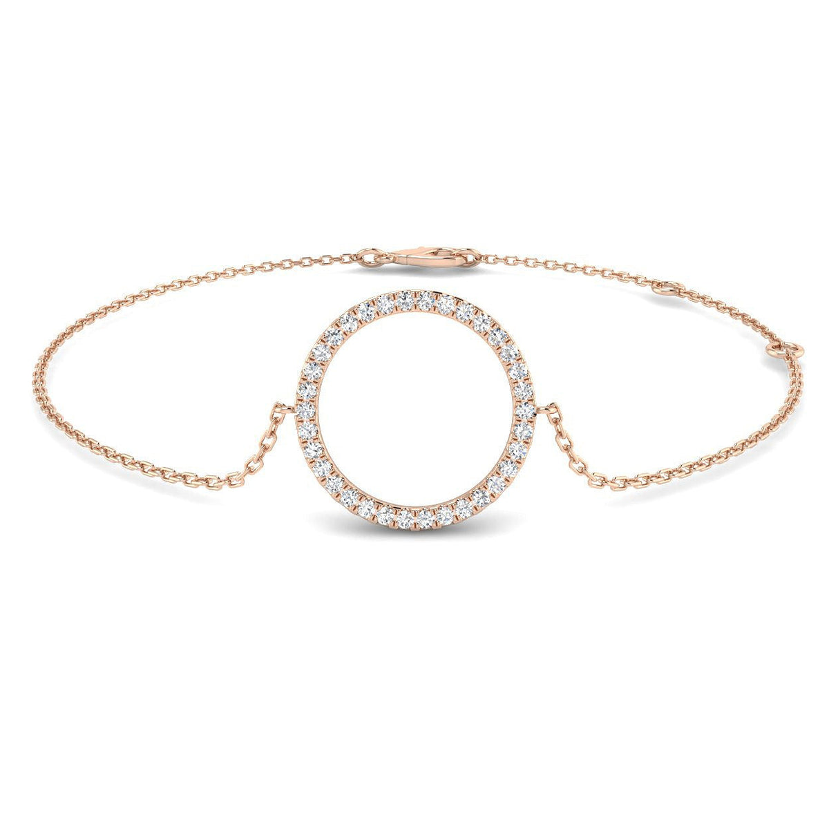 Natural Diamond Circle of Life Bracelet in 10K/14K gold and platinum with certified lab-grown or natural diamonds