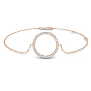 Natural Diamond Circle of Life Bracelet in 10K/14K gold and platinum with certified lab-grown or natural diamonds