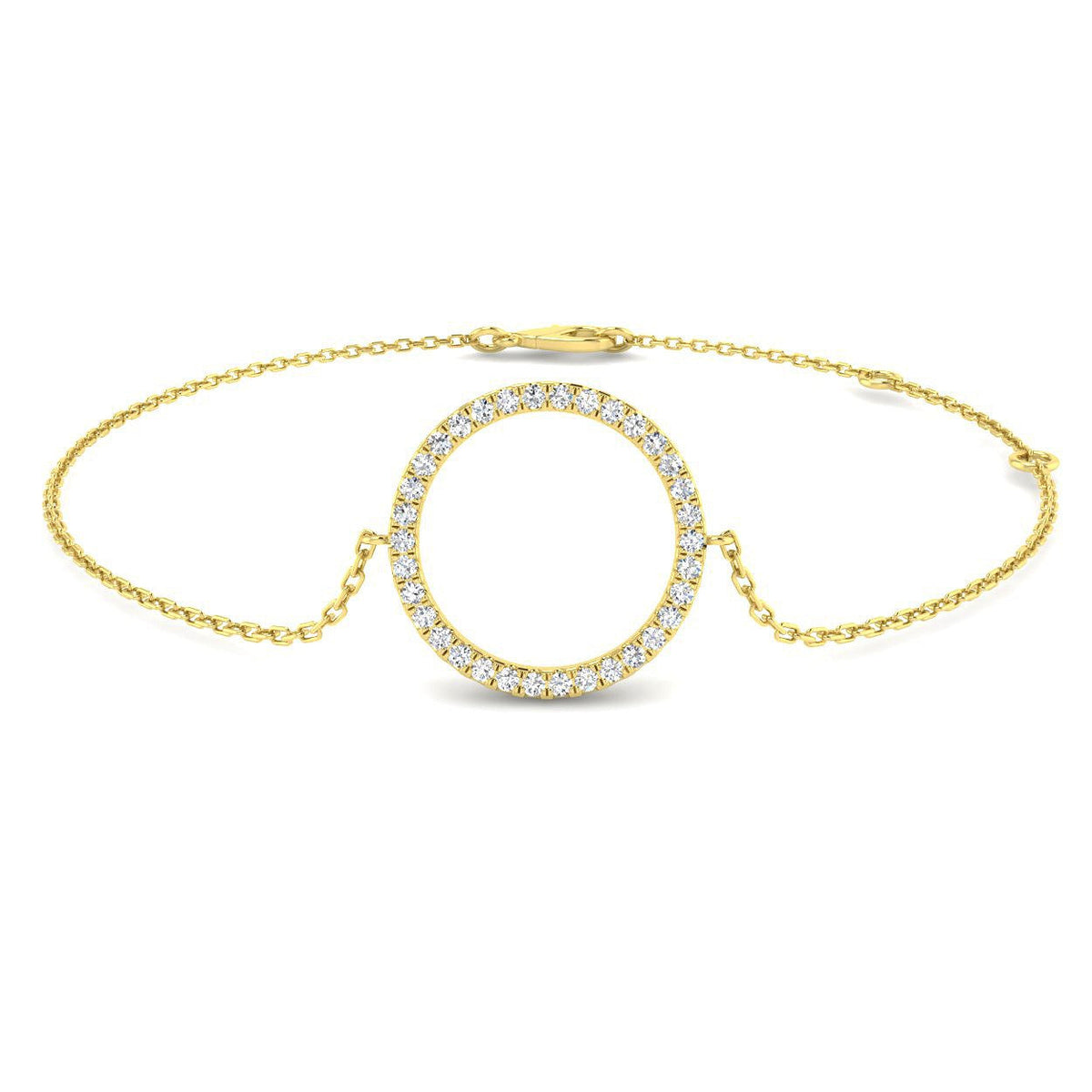 Natural Diamond Circle of Life Bracelet in 10K/14K gold and platinum with certified lab-grown or natural diamonds