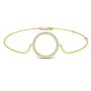 Natural Diamond Circle of Life Bracelet in 10K/14K gold and platinum with certified lab-grown or natural diamonds