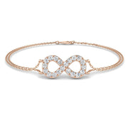 Platinum Lab Grown Diamond Infinity Bracelet in 10K/14K gold and platinum with certified lab-grown or natural diamonds