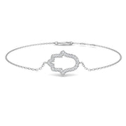 Natural Diamond Hamsa Bracelet in 10K/14K gold and platinum with certified lab-grown or natural diamonds