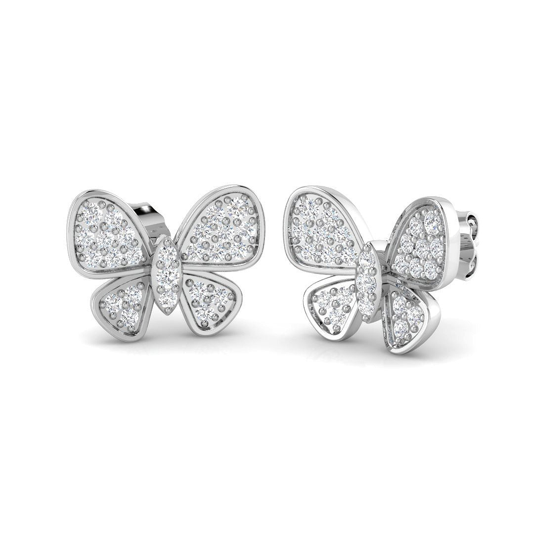 Gold Diamond Earrings - Elegant 0.5ct Luxury Jewelry in 10K/14K gold and platinum with certified lab-grown or natural diamonds