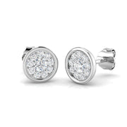 Elegant 0.25Ct Round Diamond Cluster Stud Earrings in in 10K/14K gold and platinum with certified lab-grown or natural diamonds