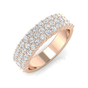 Diamond Half Eternity Ring in 10K/14K gold and platinum with certified lab-grown or natural diamonds