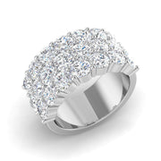 Diamond Half Eternity Ring in 10K/14K gold and platinum with certified lab-grown or natural diamonds