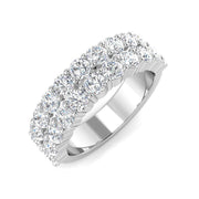 Diamond Half Eternity Ring in 10K/14K gold and platinum with certified lab-grown or natural diamonds