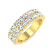 Diamond Half Eternity Ring in 10K/14K gold and platinum with certified lab-grown or natural diamonds