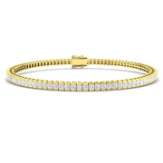Channel Set Princess Cut Natural Diamond Link Tennis Bracelet with Box Clasp in 10K/14K gold and platinum with certified lab-grown or natural diamonds