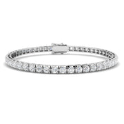 Natural Round Diamond Tennis Bracelet in 10K/14K gold and platinum with certified lab-grown or natural diamonds