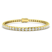 Natural Round Diamond Tennis Bracelet in 10K/14K gold and platinum with certified lab-grown or natural diamonds