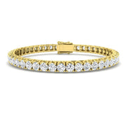 Round Cut Prong Set Lab Grown Diamond Tennis Bracelet in Platinum with Box Closure in 10K/14K gold and platinum with certified lab-grown or natural diamonds