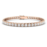 Natural Round Diamond Tennis Bracelet in 10K/14K gold and platinum with certified lab-grown or natural diamonds