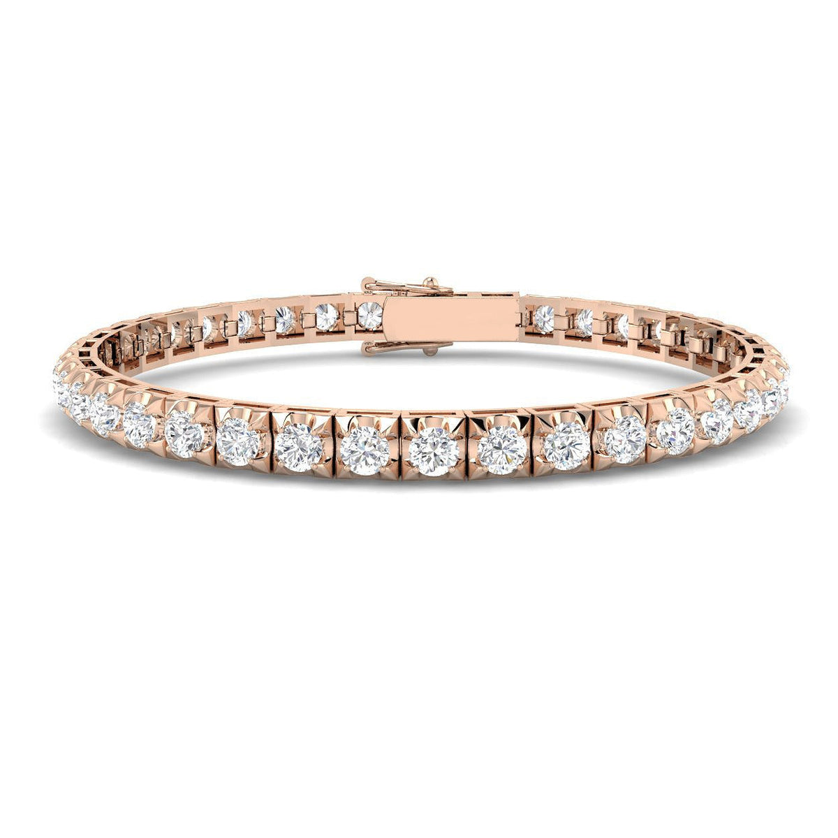 Lab Grown Diamond Tennis Bracelet in 10K/14K gold and platinum with certified lab-grown or natural diamonds