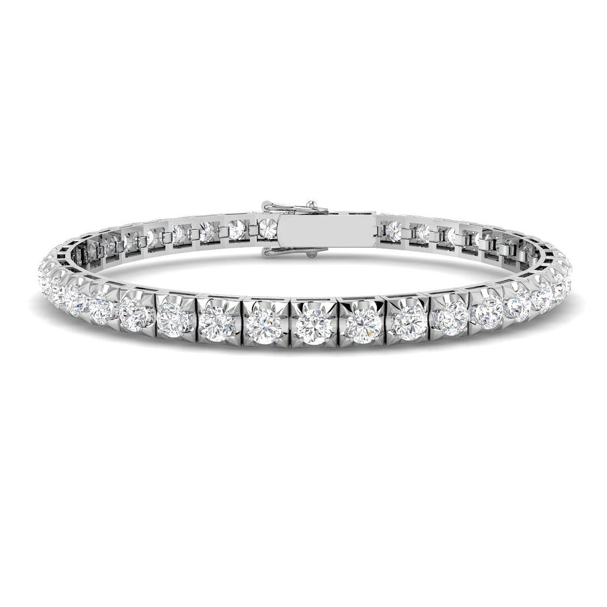 Lab Grown Diamond Tennis Bracelet in 10K/14K gold and platinum with certified lab-grown or natural diamonds