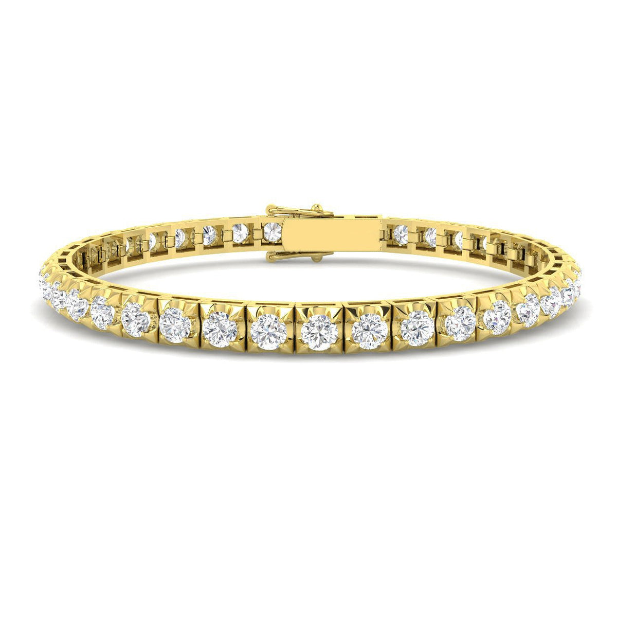 Lab Grown Diamond Tennis Bracelet in 10K/14K gold and platinum with certified lab-grown or natural diamonds