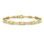 Lab Grown Diamond Hug & Kisses Bracelet in 10K/14K gold and platinum with certified lab-grown or natural diamonds