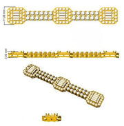 Luxury Round & Baguette Natural Diamond Bracelet in 10K/14K gold and platinum with certified lab-grown or natural diamonds