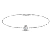 Natural Diamond Solitaire Bracelet in 10K/14K gold and platinum with certified lab-grown or natural diamonds