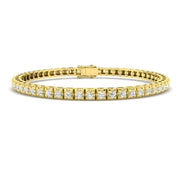 Natural Round Diamond Tennis Bracelet in 10K/14K gold and platinum with certified lab-grown or natural diamonds