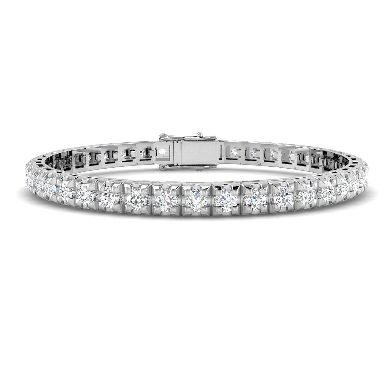 Lab Grown Diamond Tennis Bracelet in 10K/14K gold and platinum with certified lab-grown or natural diamonds