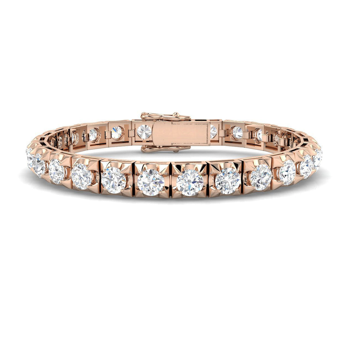 Lab Grown Diamond Tennis Bracelet in 10K/14K gold and platinum with certified lab-grown or natural diamonds