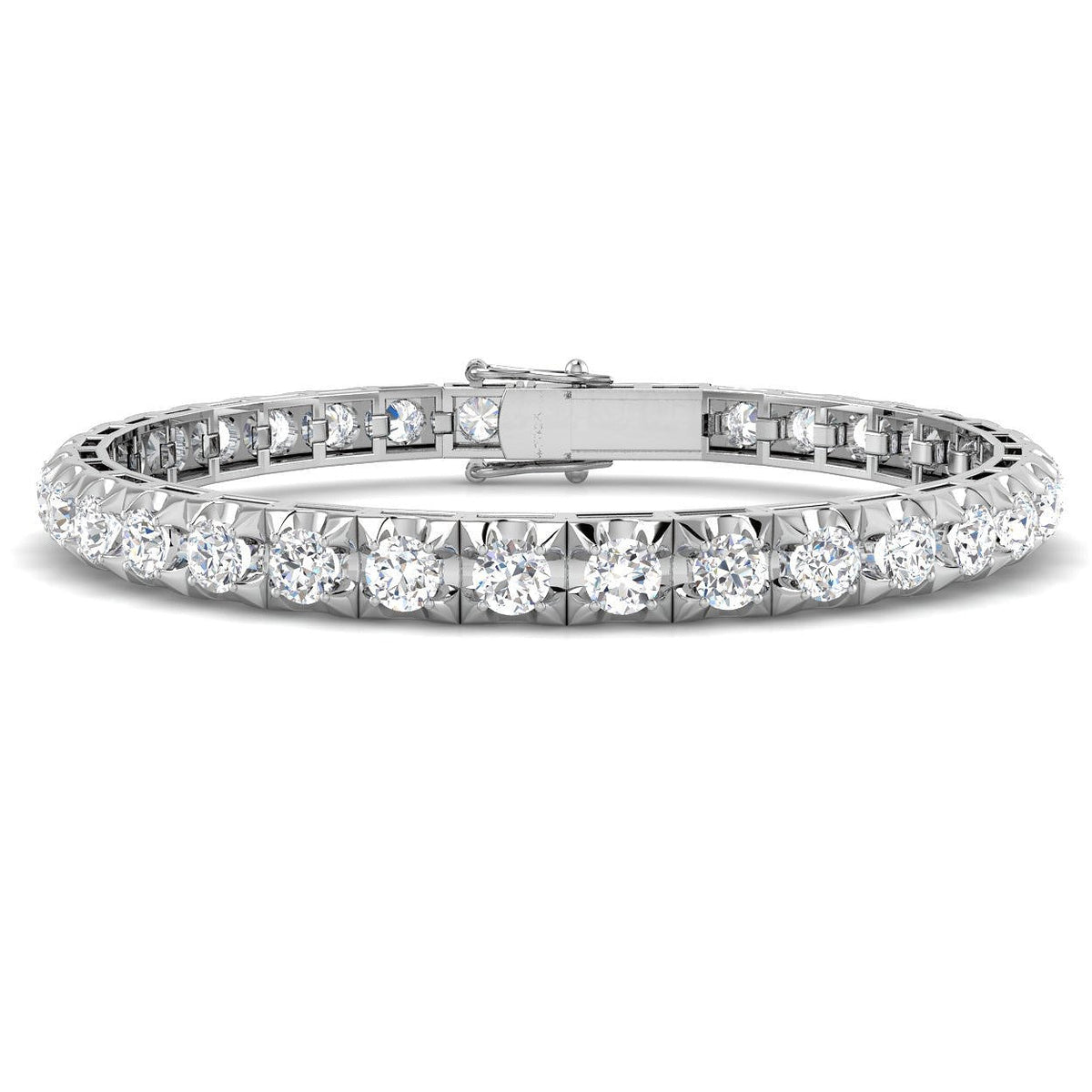 Lab Grown Diamond Tennis Bracelet in 10K/14K gold and platinum with certified lab-grown or natural diamonds