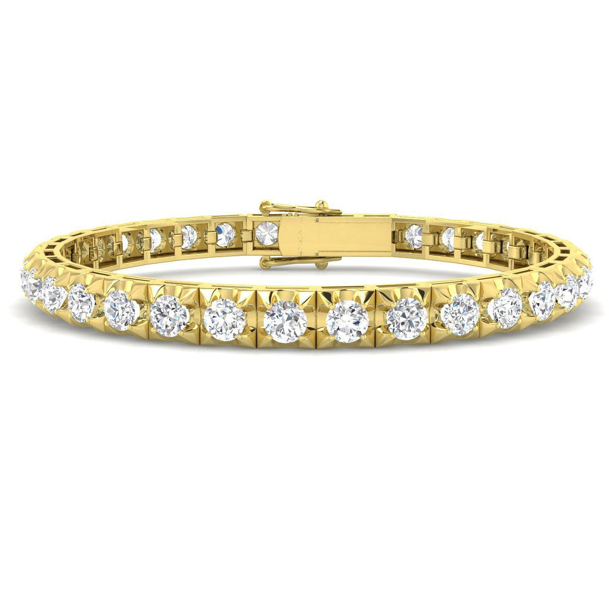 Lab Grown Diamond Tennis Bracelet in 10K/14K gold and platinum with certified lab-grown or natural diamonds