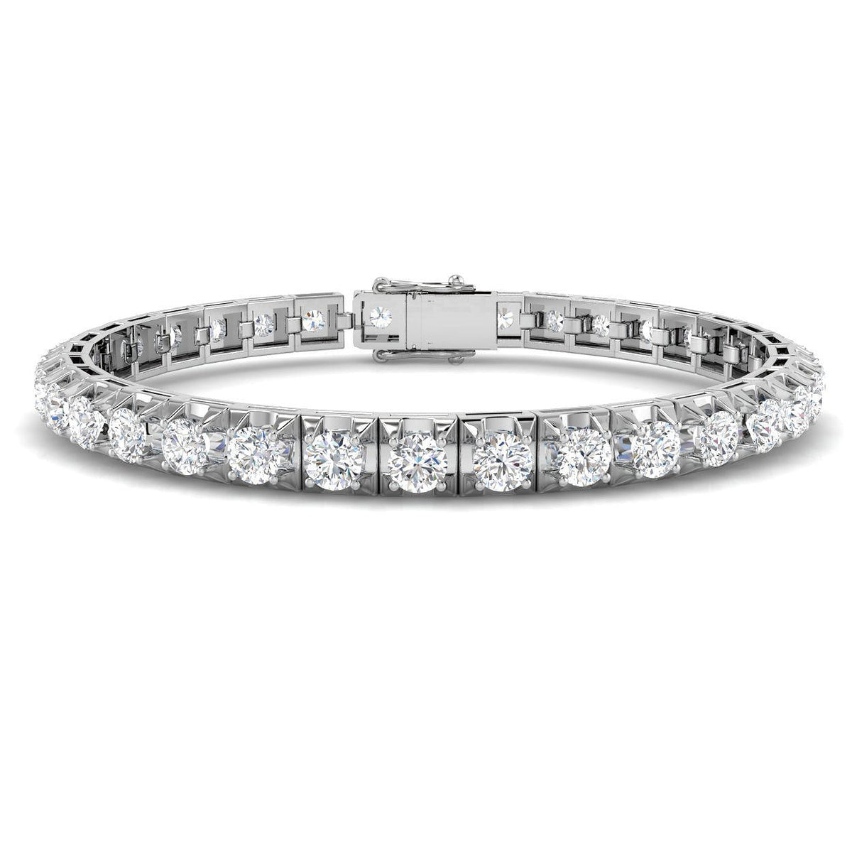 Lab Grown Diamond Tennis Bracelet in 10K/14K gold and platinum with certified lab-grown or natural diamonds