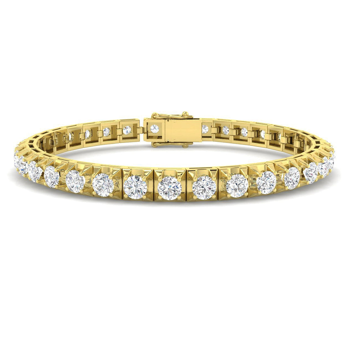 Lab Grown Diamond Tennis Bracelet in 10K/14K gold and platinum with certified lab-grown or natural diamonds