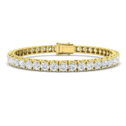 Round Cut Prong Set Lab Grown Diamond Tennis Bracelet in Platinum with Box Closure in 10K/14K gold and platinum with certified lab-grown or natural diamonds