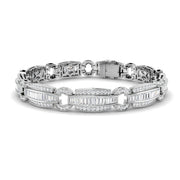 Vintage Bracelet with Baguette & Round Lab Grown Diamonds in Gold & in 10K/14K gold and platinum with certified lab-grown or natural diamonds