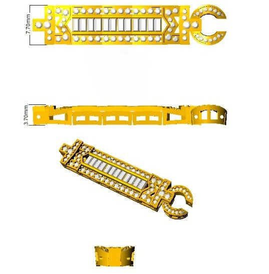 Natural Baguette & Round Diamond Vintage Bracelet in Gold & in 10K/14K gold and platinum with certified lab-grown or natural diamonds