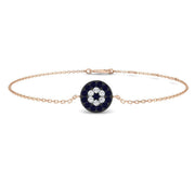 Evil Eye Sapphire & Diamond Bracelet / in 10K/14K gold and platinum with certified lab-grown or natural diamonds