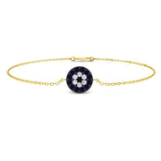 Evil Eye Sapphire & Diamond Bracelet / in 10K/14K gold and platinum with certified lab-grown or natural diamonds
