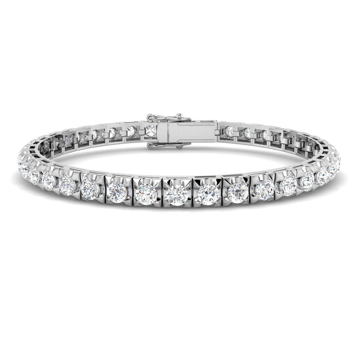 Lab Grown Diamond Tennis Bracelet in 10K/14K gold and platinum with certified lab-grown or natural diamonds