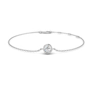 Natural Diamond Solitaire Bracelet in 10K/14K gold and platinum with certified lab-grown or natural diamonds