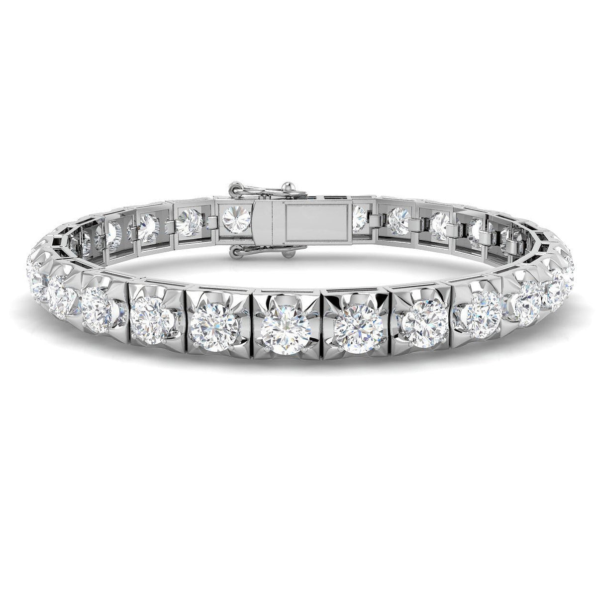 Lab Grown Diamond Tennis Bracelet in 10K/14K gold and platinum with certified lab-grown or natural diamonds
