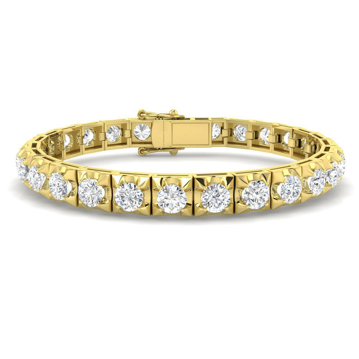 Lab Grown Diamond Tennis Bracelet in 10K/14K gold and platinum with certified lab-grown or natural diamonds