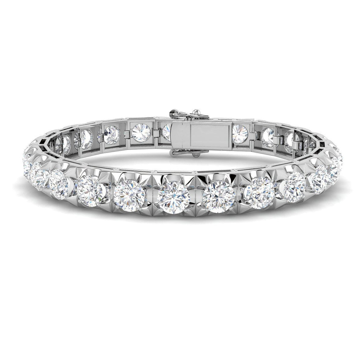 Lab Grown Diamond Tennis Bracelet in 10K/14K gold and platinum with certified lab-grown or natural diamonds