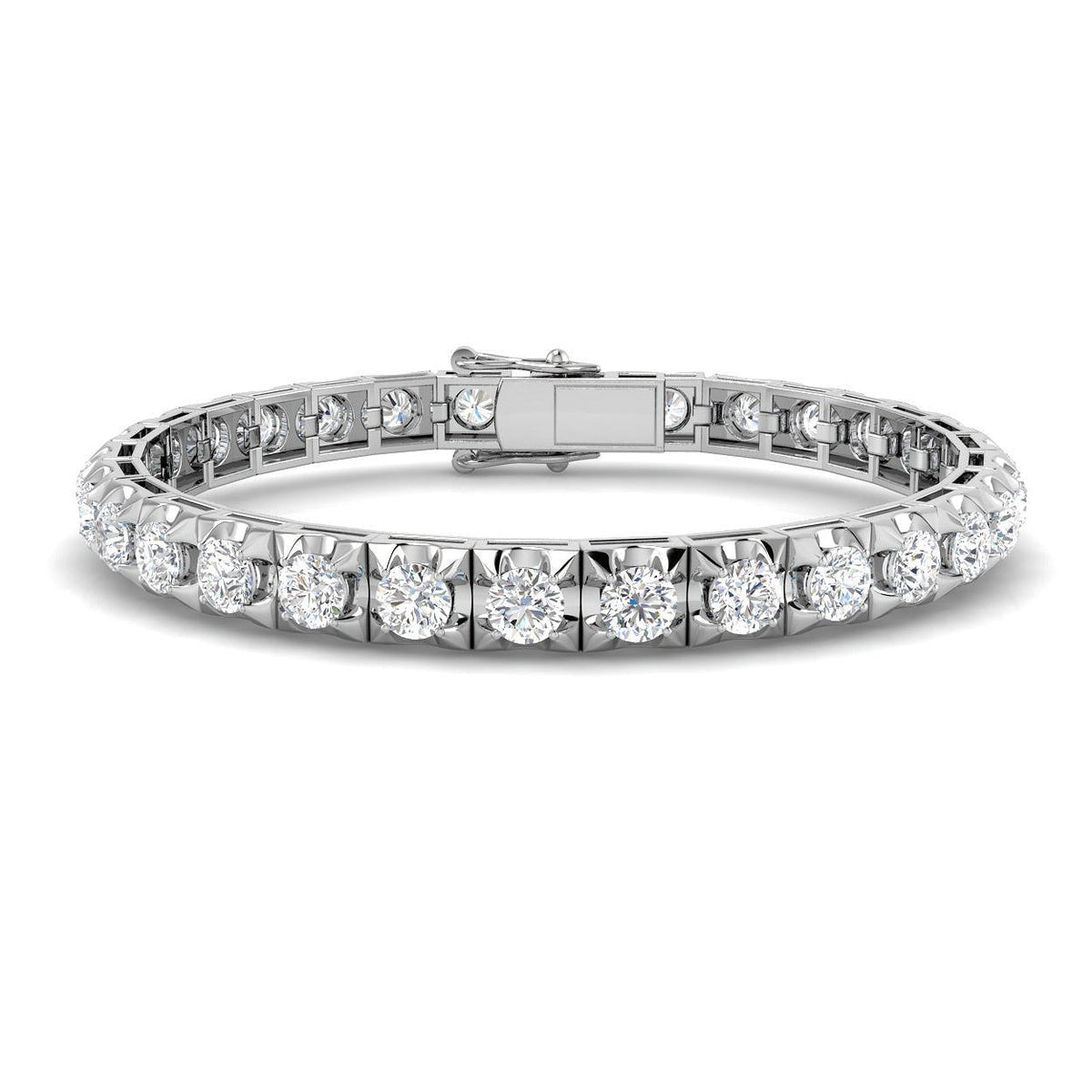 Lab Grown Diamond Tennis Bracelet in 10K/14K gold and platinum with certified lab-grown or natural diamonds