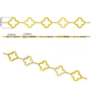 Natural or Lab Grown Diamond Clover Chain Bracelet in 10K/14K gold and platinum with certified lab-grown or natural diamonds