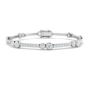 Lab Grown Diamond Station Bracelet in 10K/14K gold and platinum with certified lab-grown or natural diamonds