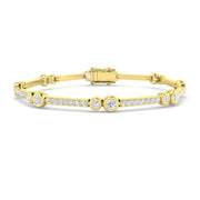Lab Grown Diamond Station Bracelet in 10K/14K gold and platinum with certified lab-grown or natural diamonds