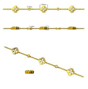 1.20Ct Clover Style Lab Grown or Natural Diamond Chain Bracelet in 10K/14K gold and platinum with certified lab-grown or natural diamonds