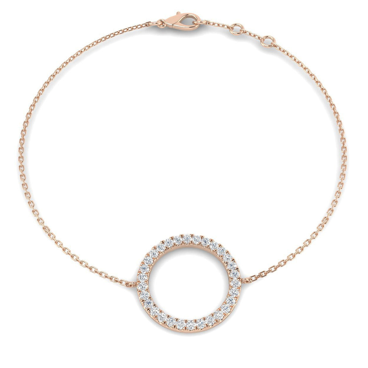 Natural Diamond Circle of Life Bracelet in 10K/14K gold and platinum with certified lab-grown or natural diamonds