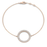 Natural Diamond Circle of Life Bracelet in 10K/14K gold and platinum with certified lab-grown or natural diamonds